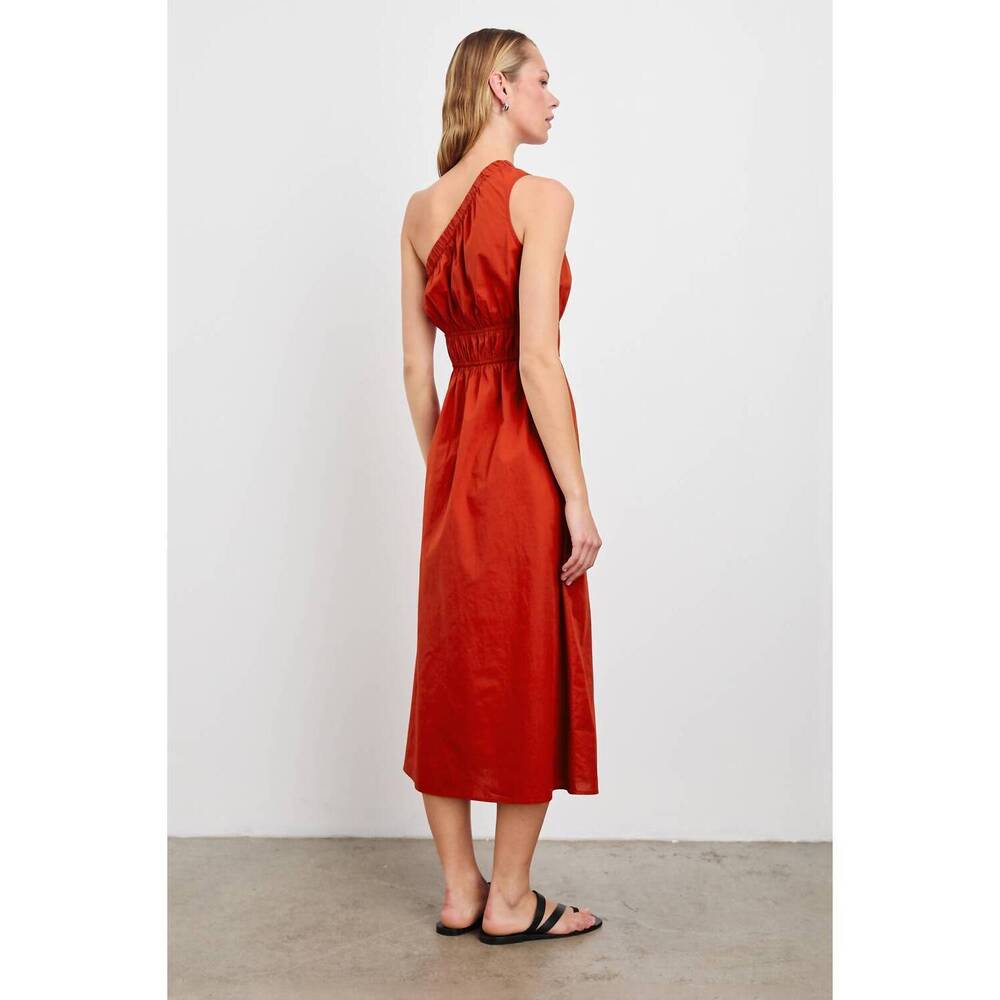 NEW RAILS selani midi dress in terracotta - Picture 4 of 6